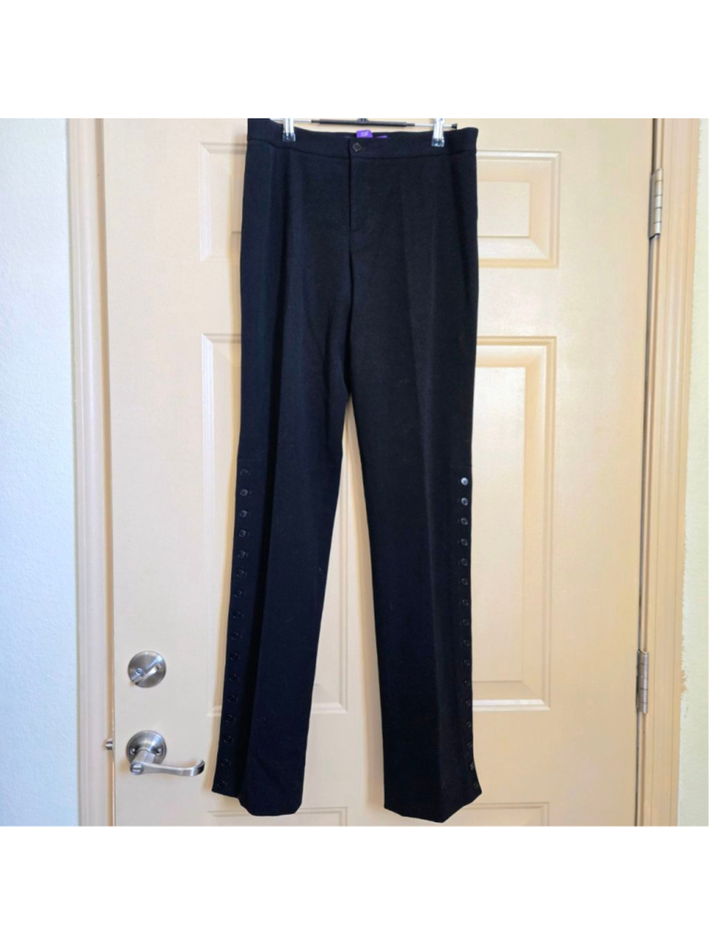 Nwt Ralph Lauren Collection Purple Label Collection Black Wool Trousers Size 10 - Picture 5 of 11